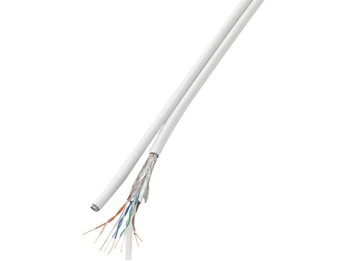 Conrad Components 419326 Netzwerkkabel Cat 6 Sf/Utp 8 X 2 X 0,196 Mm² Weiß 100 M
