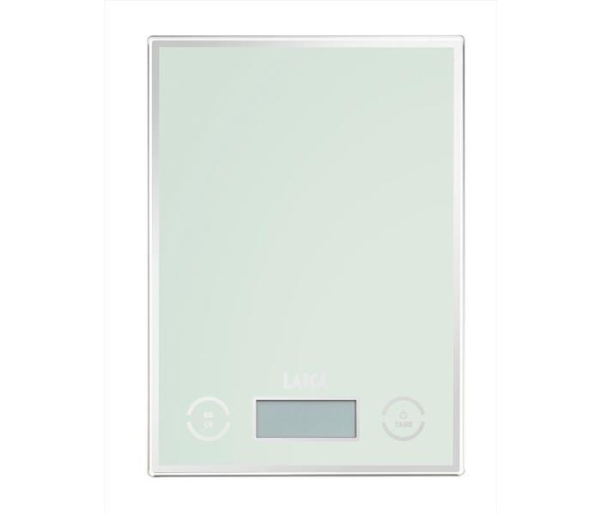 Laica KS1050, Elektronisk køkkenvægt, 5 kg, 1 g, Hvid, Glas, Bordplade