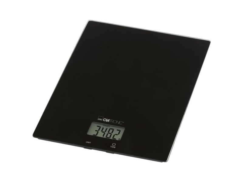 Clatronic Kw 3820, Elektronisk Køkkenvægt, 5 Kg, 1 G, Sort, Glas, Glas