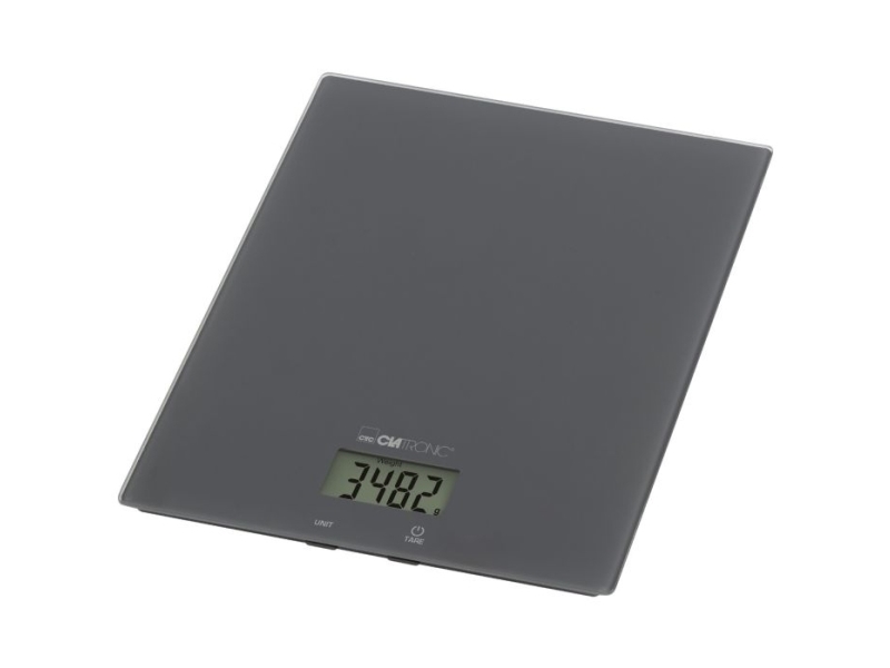 Clatronic Kw 3820, Elektronisk Køkkenvægt, 0,5 Kg, 1 G, Grå, Glas, Glas