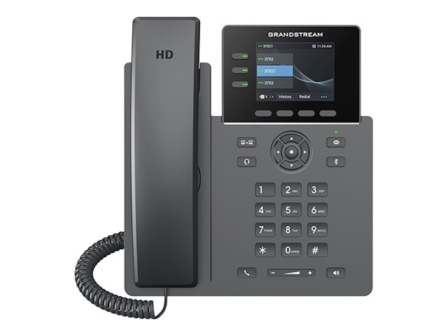 Grandstream GRP Series GRP2611G - VoIP-telefon - 5-vägs samtalsförmåg - SIP, RTP, RTCP, SRTP - 3 linjer | Tele & GPS - Fast & IP telefoner - IP telefoner | GameStuff