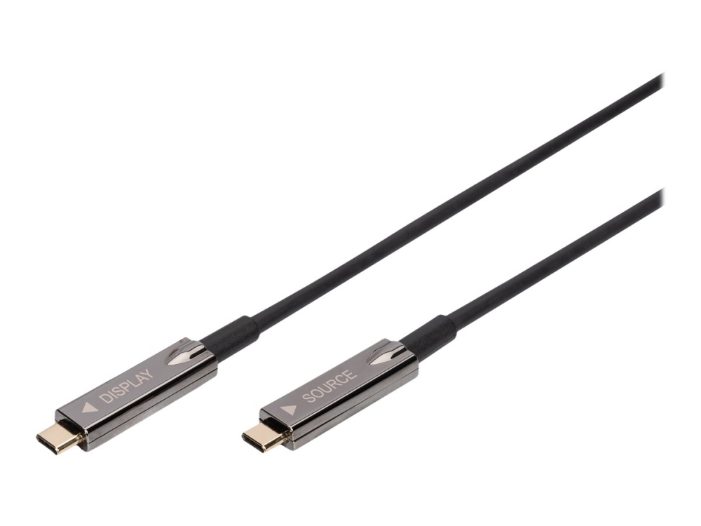 Digitus – Usb-Kabel – Usb-C (Stecker) Auf Usb-C (Stecker) – Displayport 1.2 – 20 M – Active Optical Cable (Aoc), 4K60 Hz-Unterstützung, 1920 X 1080 B