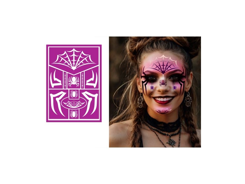 Spinne Make-Up Vorlage