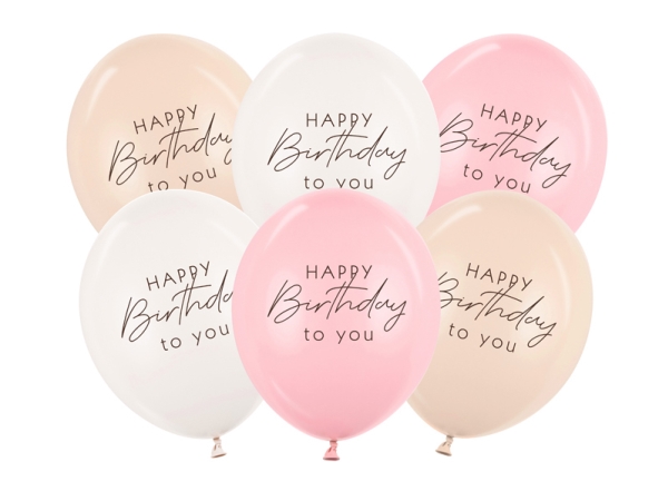 Happy Birthbay Balloner, Pink Mix