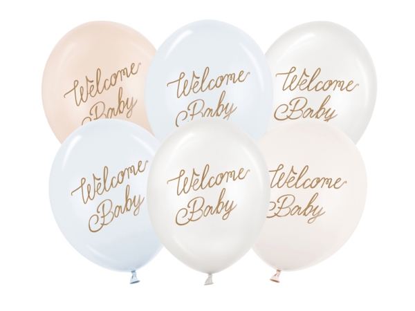 Willkommen Baby Ballon Bouquet, Blau Mix