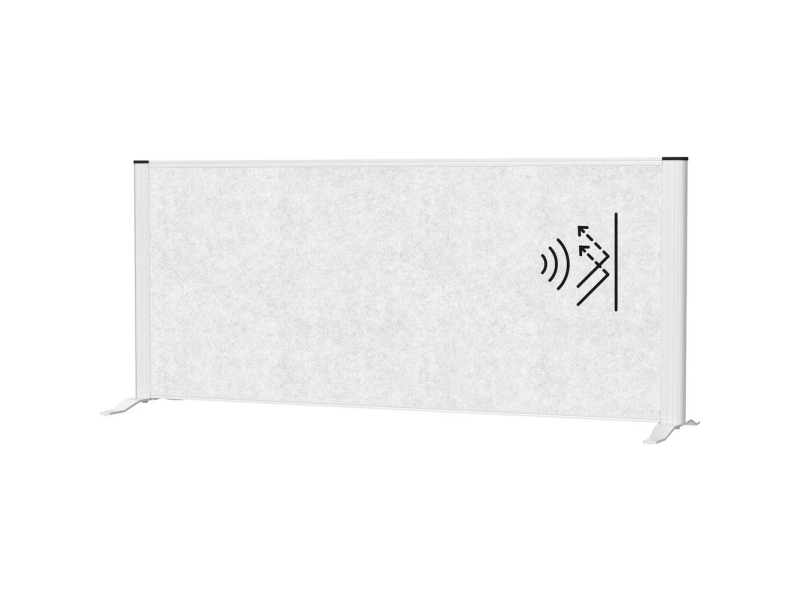 Maul Partition rumsavdelare MAULconnecto (B x H) 120 cm x 52,75 cm Fleece Ljusgrå, Silver 9852295 | Möbler - Tavla & Displays - Anslagstavlor | GameStuff