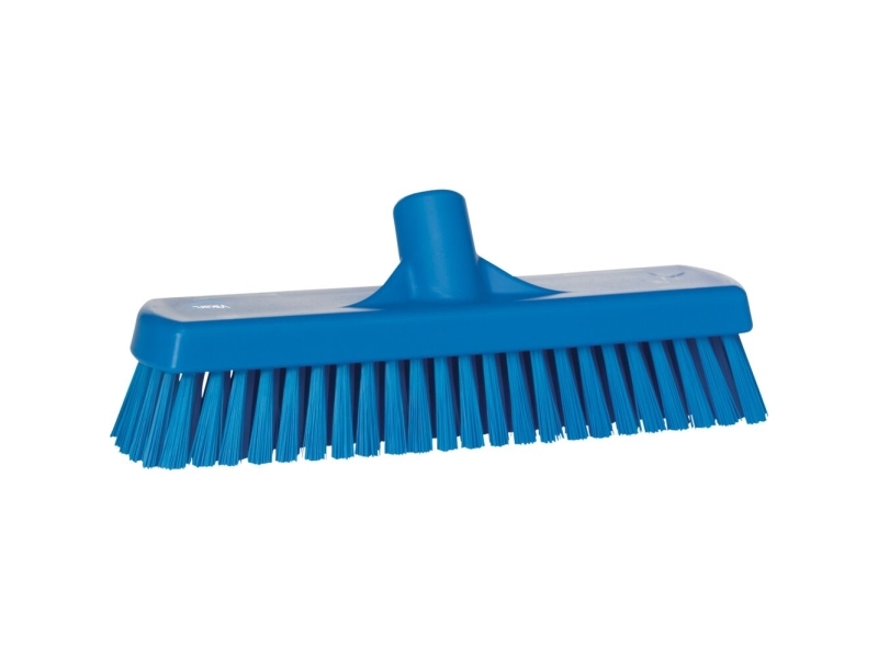 Gulv- og vægvaskebørste, Vikan, flere farver, PP/polyester/rustfrit stål, 30,5 cm, stive børstehår - Blå | Børster og koste | Fjernlager | Grundig Rengøring