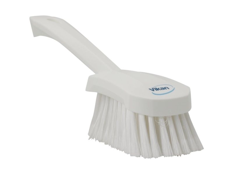 Håndbørste, Vikan, 27x7x8,5cm, hvid, polyester/PP/rustfrit stål, blød, spaltet