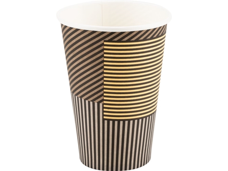 Kahvikuppi Lines, ABENA Gastro, 9,2cm, Ø7cm, 20 cl, 22 cl, ruskea, kartonki/PE, 7 - (25 kpl)