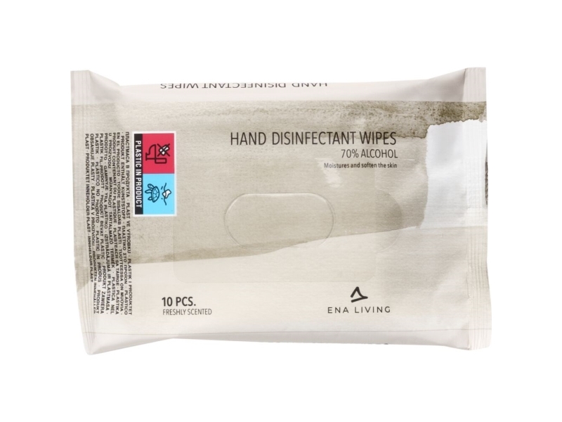 Hånddesinfektionsserviet, Ena Living, 20x18cm, 70% alcohol