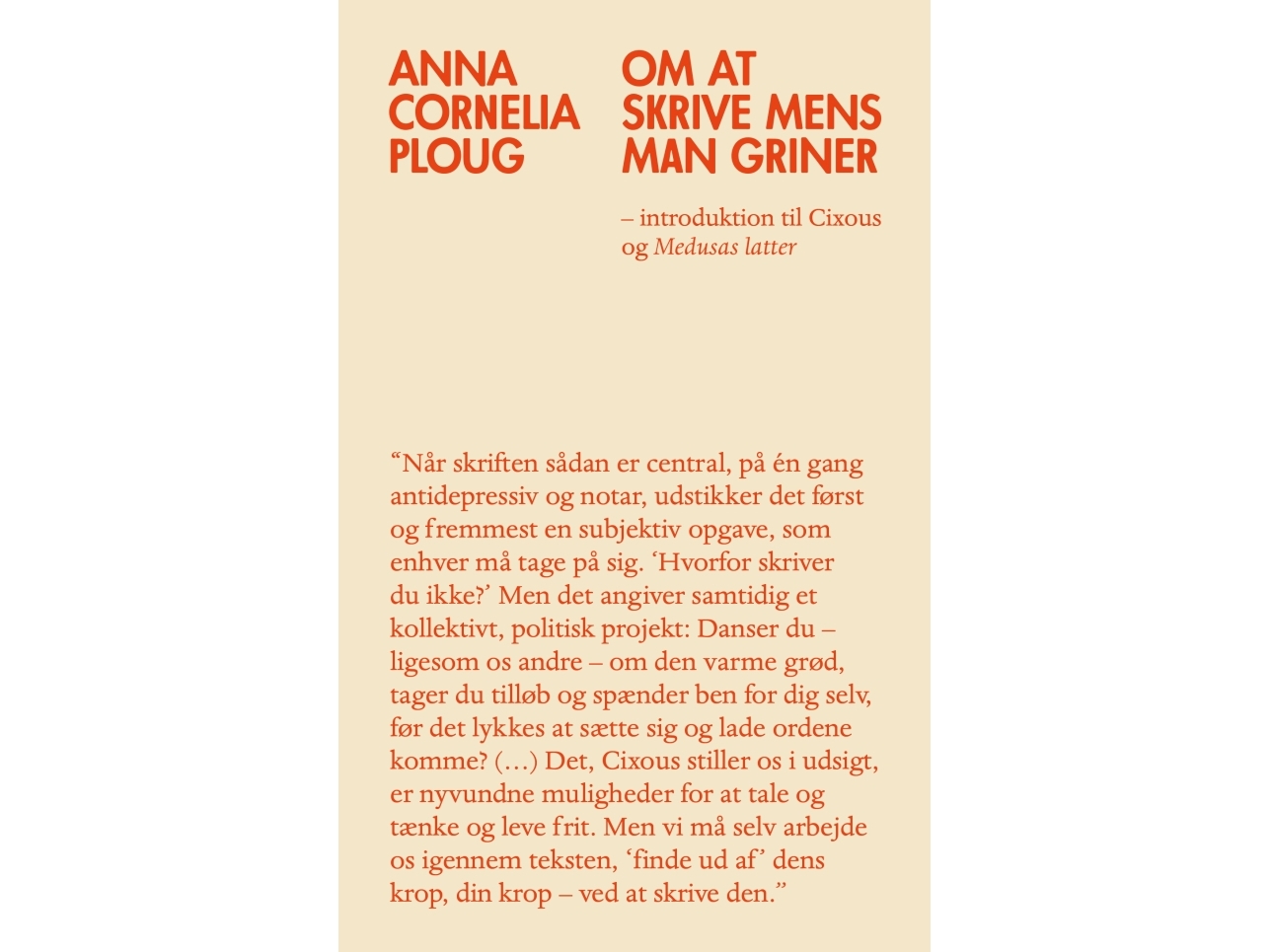 Schreiben Und Lachen | Anna Cornelia Ploug | Sprache: Dänish