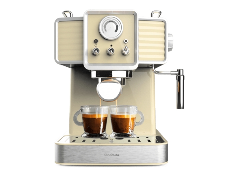Cecotec 01629, Espressomaskine, 1,5 L, Malet Kaffe, 1350 W, Gul