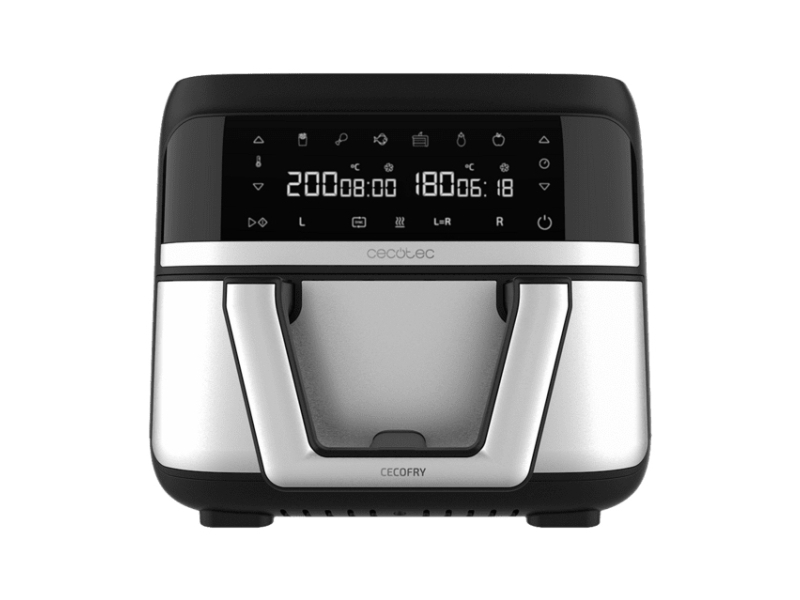 Cecotec Cecofry Dual 9000, Varmluftsteger, 9 L, 80 °C, 200 °C, 60 Min., Enkelt