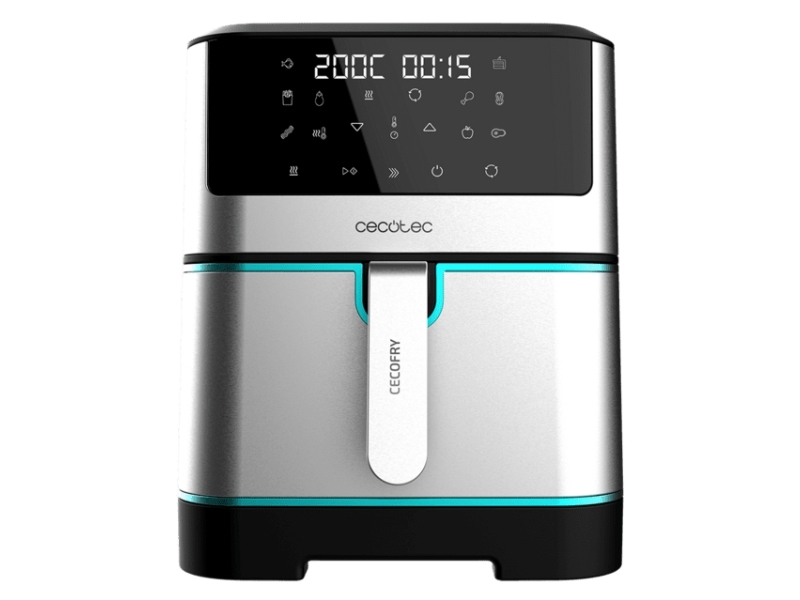 Cecotec Cecofry Supreme 8000, Vähärasvainen rasvakeitin, 8 L, 30 °C, 230 °C, Yksi, musta, Ruostumaton teräs