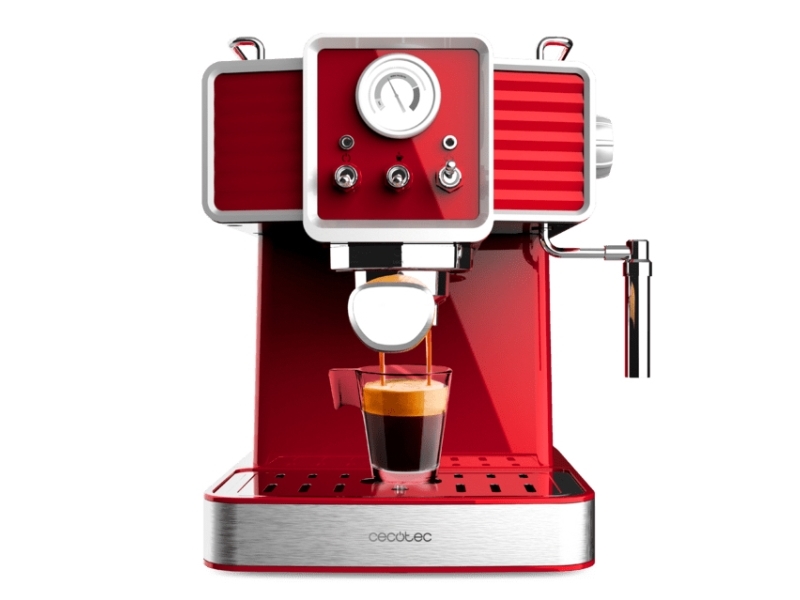 Cecotec 01727, Espressomaschine, 1,5 L, Gemahlener Kaffee, 1350 W, Rot