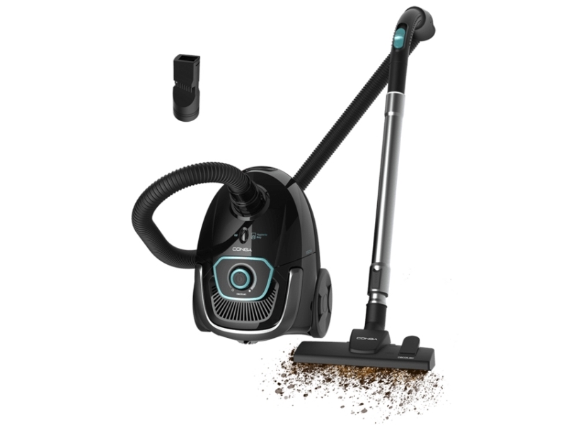 Cecotec Conga Powerbag 2500 Plus, 850 W, Trommel-Vakuum, Trocken, Staubbeutel, 2,5 L, Filterung
