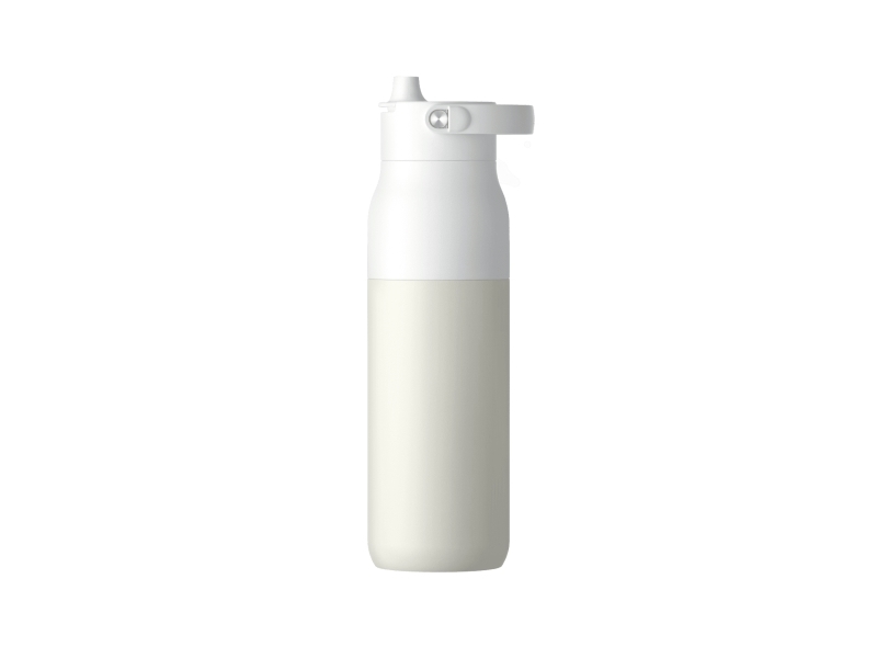 LARQ PureVis 2, 1000 ml, Dagligt forbrug, Fitness, Vandring, Sport, Beige, Hvid, Rustfrit stål, Voksen, Mand/kvinde