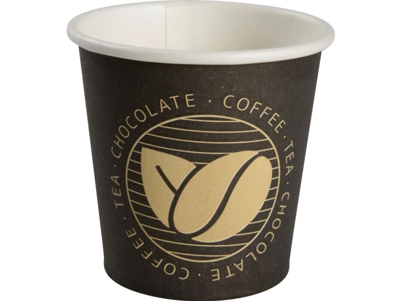 Kaffekopp Beans, ABENA Gastro, 5,9cm, Ø6,2cm, 10 cl, 12 cl, svart, kartong/PE - (20 st.) | Catering - Engångsservis - Bägare & Koppar | GameStuff