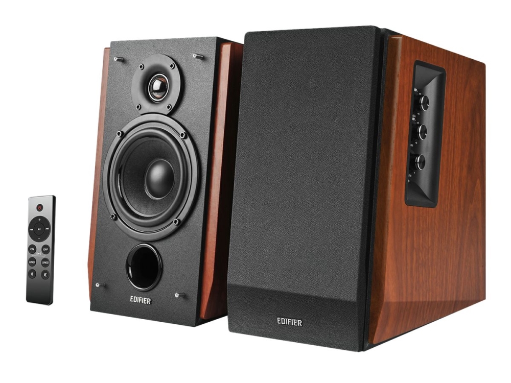 Edifier R1700bts - Højttalere - Boghylde - Trådløs - Bluetooth - 66 Watt (Total) - 2-Vejs - Træ