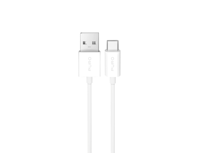 Puro 10W Tpe Usb-A Til Usb-C 2 M Kabel - Hvid