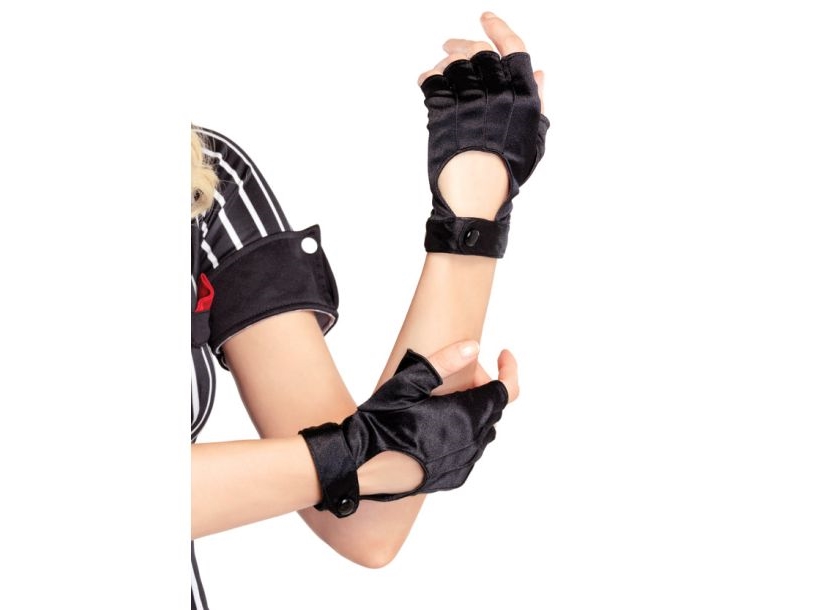 Schwarze Biker-Handschuhe