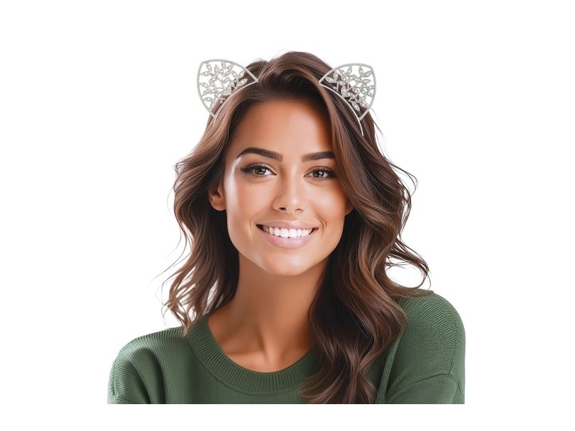 Katzen-Haarreif Mit Strass