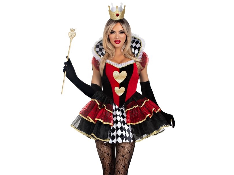 Hjerter Dame Deluxe Kostume - Medium