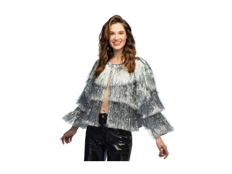 Silberne Festival-Fransenjacke