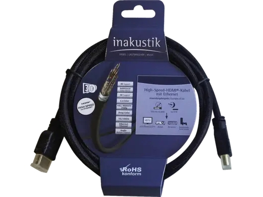 Inakustik Tilslutnings-/Forbindelseskabel, A) Fra 1X Hdmi-Stik, B) Til 1X Hdmi-Stik, 3 Meter, Verg (313990030)