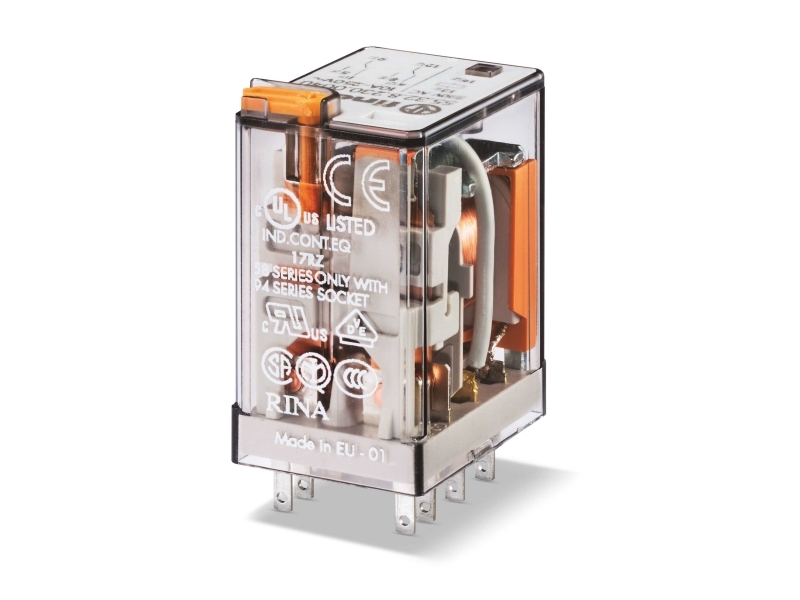 Finder 55.32.8.012.0040 Stikrelæ 12 V/Ac 10 A 2 X Omskifter 10 Stk