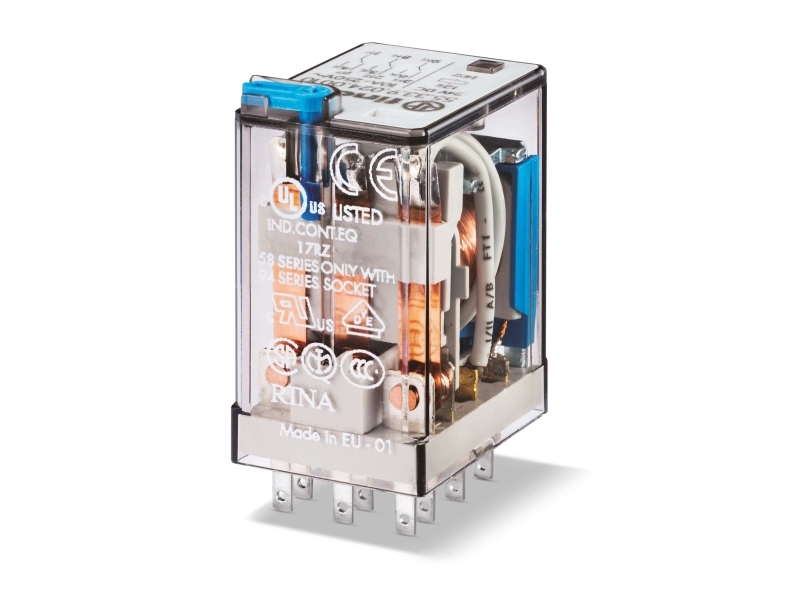 Finder 55.33.9.012.0090 Stikrelæ 12 V/DC 10 A 3 x omskifter 10 stk