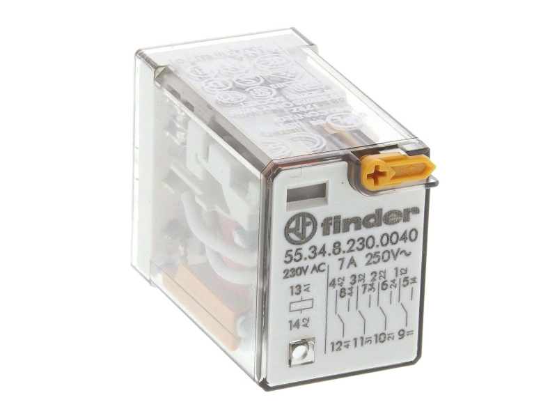 Finder stikbensrelæ plug-in 4 CO 7A 230VAC