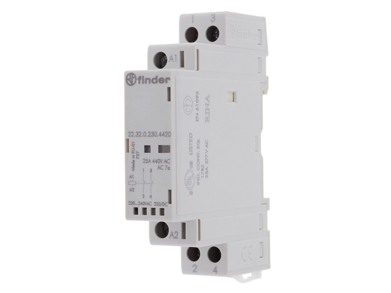 Finder 22.32.0.230.4420 Schütz 2 X Öffner 230 V/Dc, 230 V/Ac 25 A 1 Stück