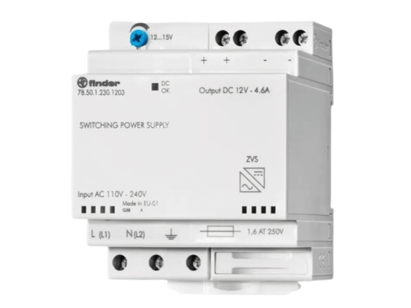 Finder 78.50.1.230.1202 Strømforsyning Til Din-Skinne (Din-Schiene) 12 V/Dc 4,6 A 50 W