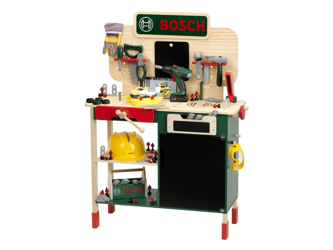 Theo Klein Bosch wooden workbench, 3 År, AAA | N - A | GameStuff