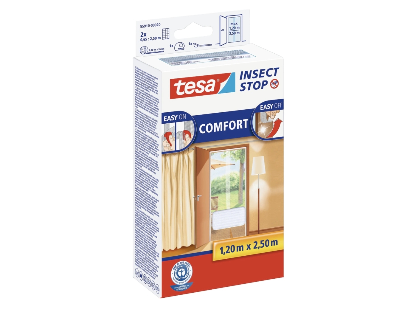 TESA 55910-00020, 650 mm, 2500 mm, Hvid