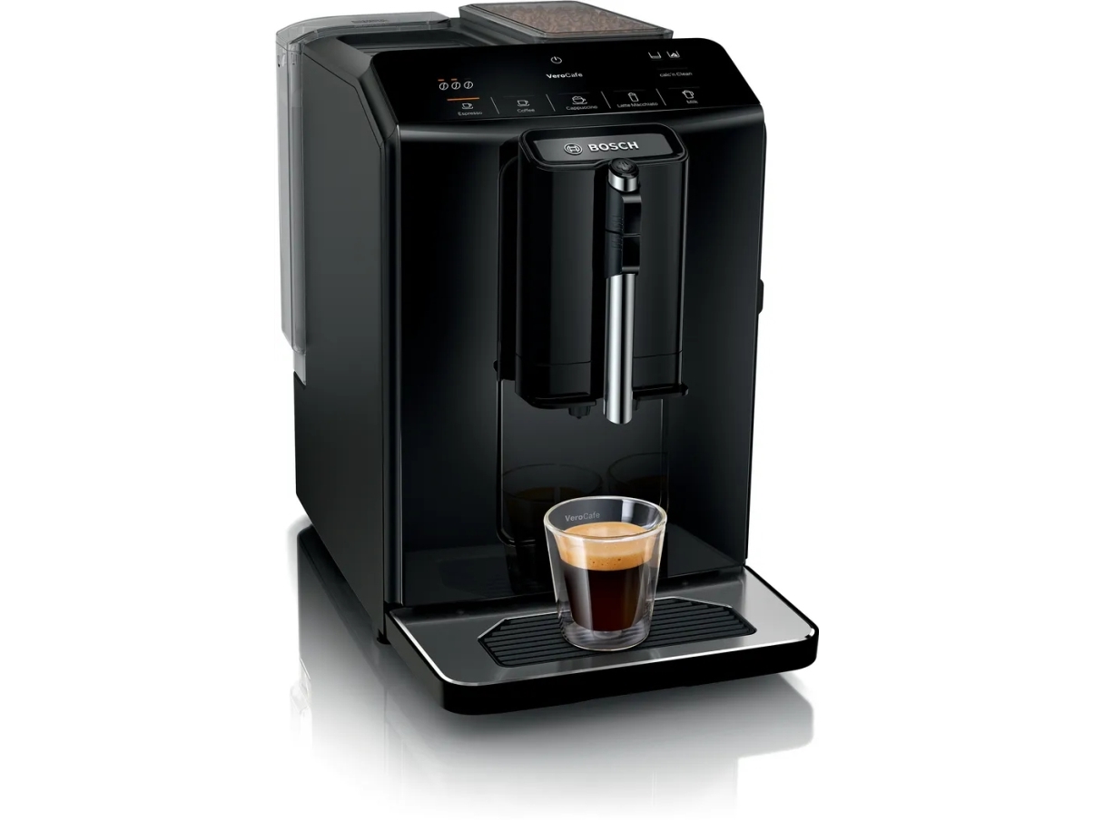Bosch Serie 2 TIE20109, Espressomaskin, 1,4 l, Kaffebönor, Inbyggd kvarn, 1300 W, Svart