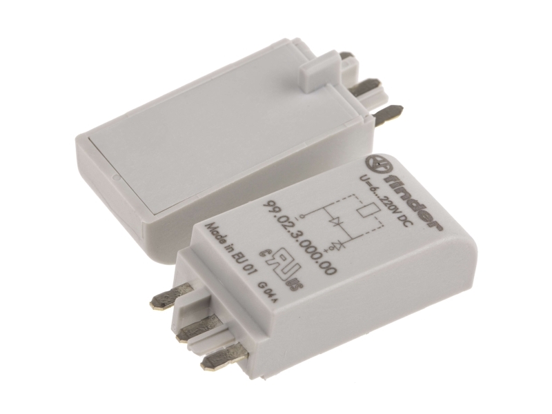 Finder Steckmodul Mit Freilaufdiode 99.02.3.000.00 Passend Zu Modell: Finder 90.02, Finder 90.03, Finder 92.03, Finder 94.03, Finder 94.04, Finder 95