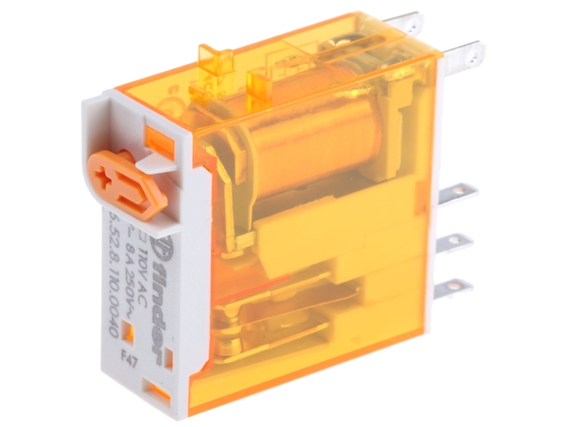Finder 46.52.8.110.0040 Stikrelæ 110 V/Ac 8 A 2 X Omskifter 10 Stk