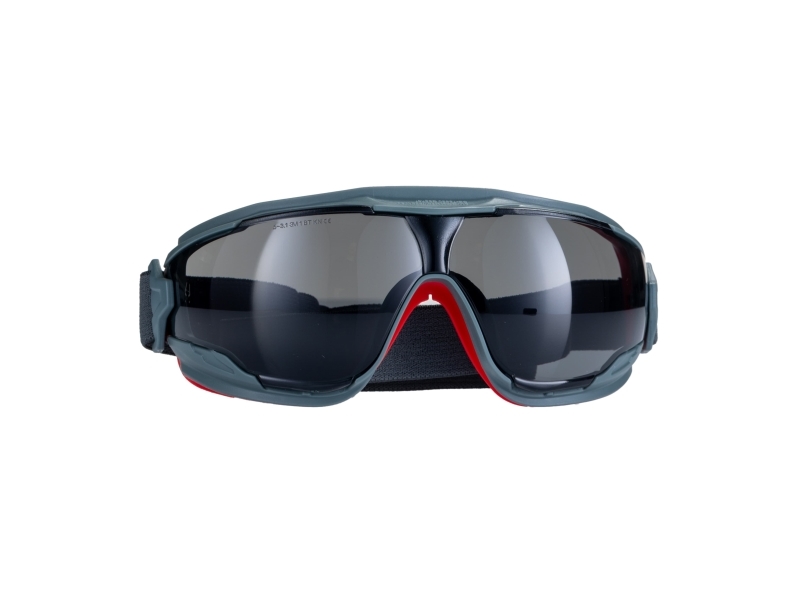 3M Goggle Gear 500 Gg502sgaf Beskyttelsesbriller Med Fuldt Udsyn Anti-Beslagsbeskyttelse Rød, Grå Din En 166