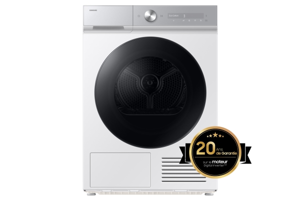 Samsung Series 8 DV90DB8845GH, Vapaasti seisova, Edestä täytettävä, Lämpöpumppu, Valkoinen, Rotaatio, Kosketus, musta