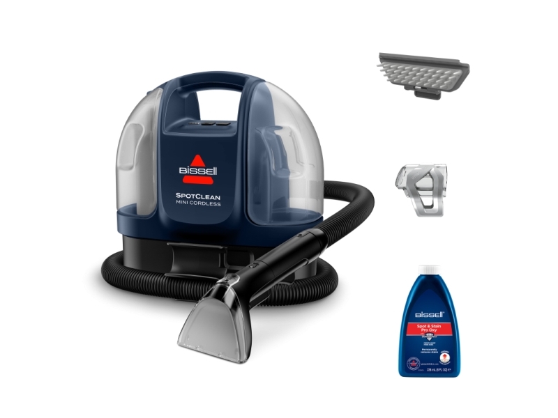 Bissell Spotclean Mini Cordless, Håndholdt, Car Interrior, Gulvtæppe, Trapper, Polstring, 0,5 L, 0,43 L, 68 Db, Sort, Blå