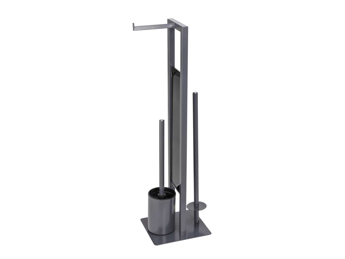 Wenko 25552100, Wc-Bürste & Halter, Grau, Metall, Modern, 180 Mm, 230 Mm