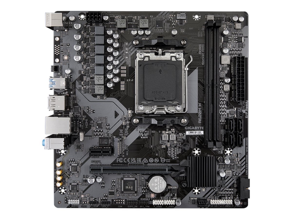 Gigabyte A620m H - Bundkort - Micro Atx - Socket Am5 - Amd A620 Chipset - Usb 3.2 Gen 1, Usb-C 3.2 Gen 1 - Gigabit Lan - Onboard Grafik (Cpu Påkrævet