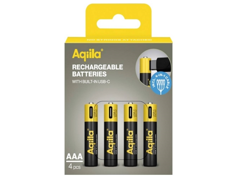 Aqiila Aaa Usb-C Akku Lithium 600 Mah 1,5 V 4 Stück