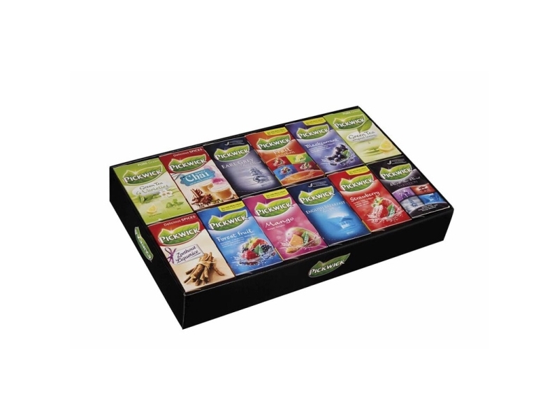 Tebox Pickwick assorterad 20 bokstäver/box 12boxar/förpackning | Catering - Drycker - The | GameStuff