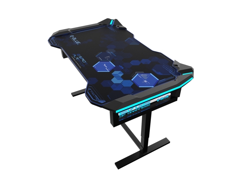 Gaming Desk E-Blue Egt004 Gaming Desk, Højdejusterbar 695-890 Mm