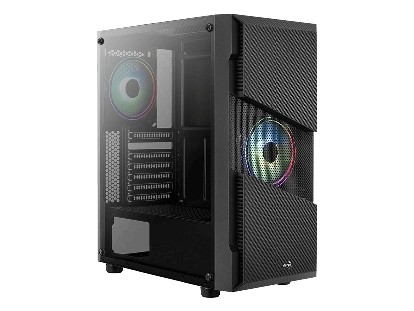 Aerocool Menace Saturn Rgb - Tempered Glass Edition - Tower - Atx - Seitenteil Mit Fenster (Gehärtetes Glas) - Kein Netzteil (Atx) - Schwarz - Usb/So