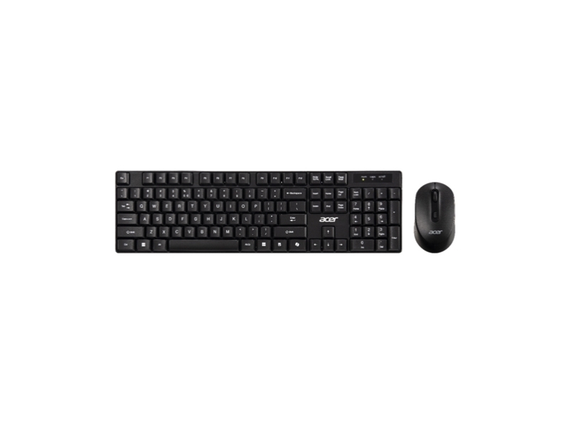 Acer Aak410 - Sæt Med Mus Og Tastatur - Trådløs - Sort - Detailsalg