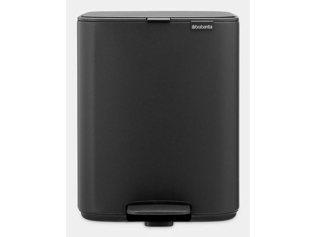 Brabantia Bo poljettava roskakori, 12 l, suorakulmainen, teräs, harmaa, poljettava, 292 mm